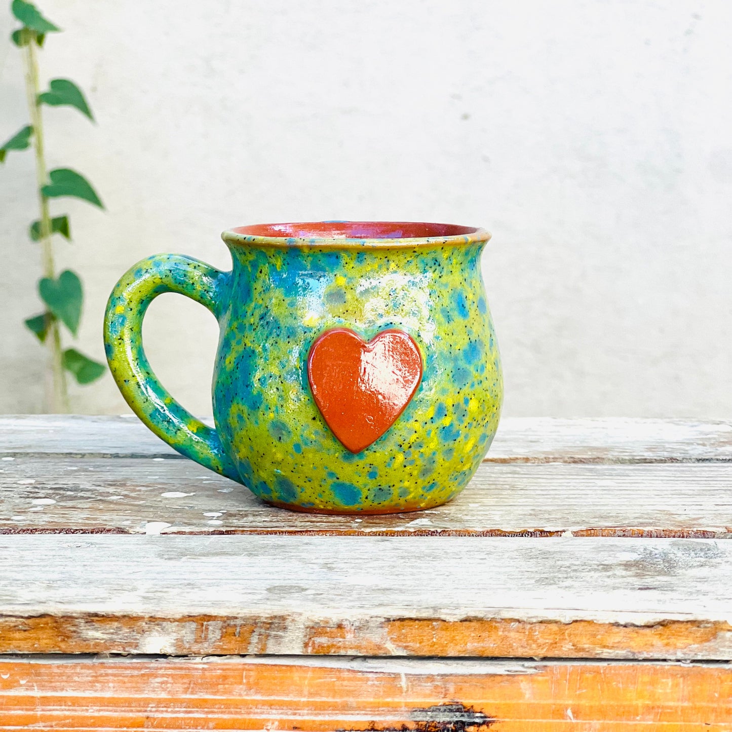 Calliope Heart Mug - Meadow Green