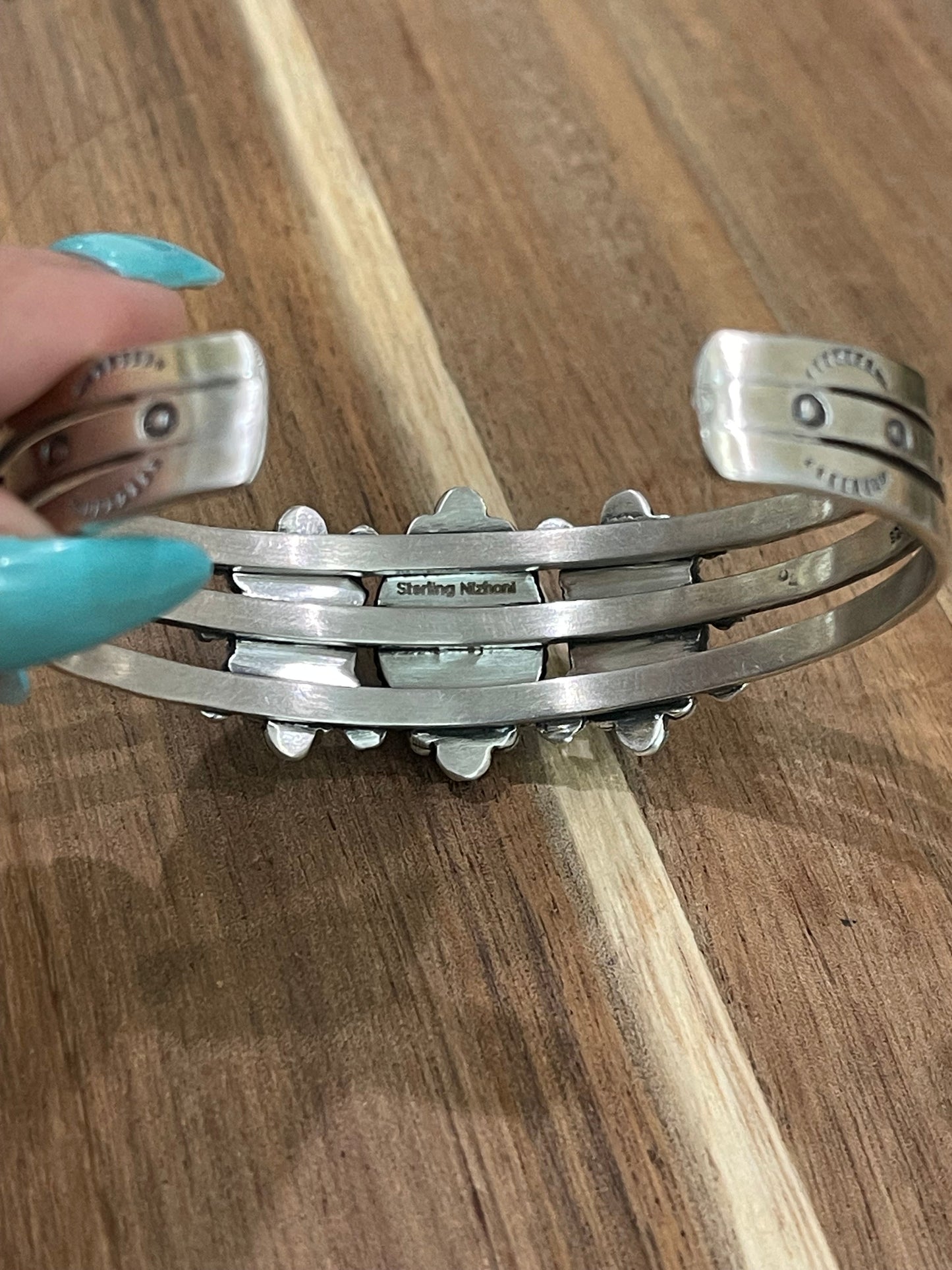 Handmade Sterling Silver & Palomino Cuff Bracelet
