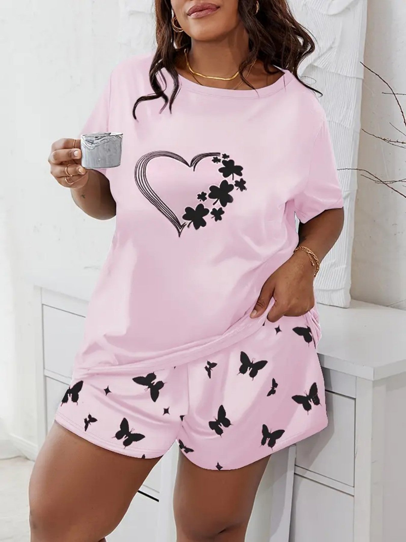 Everyday Chic Soft Geometric Print Tee