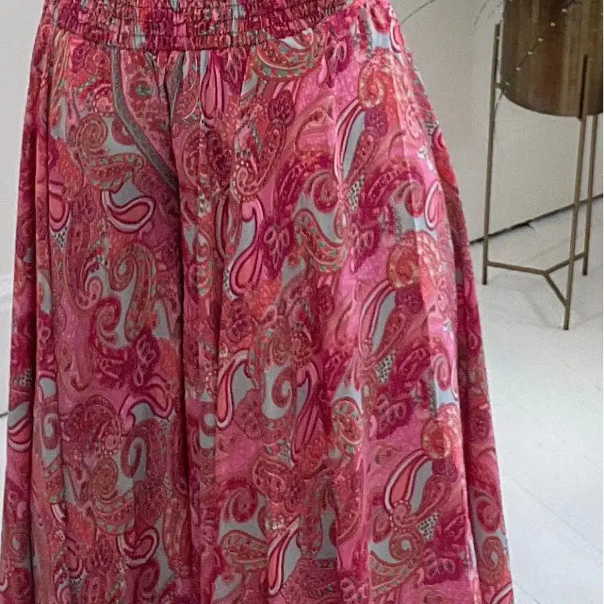 Loose Flowy Casual Midi Skirt for Women