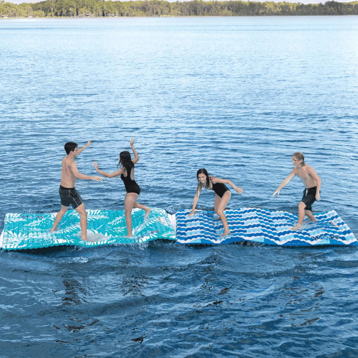 WOW Watersports Teal Palm Leaves Water Walkway