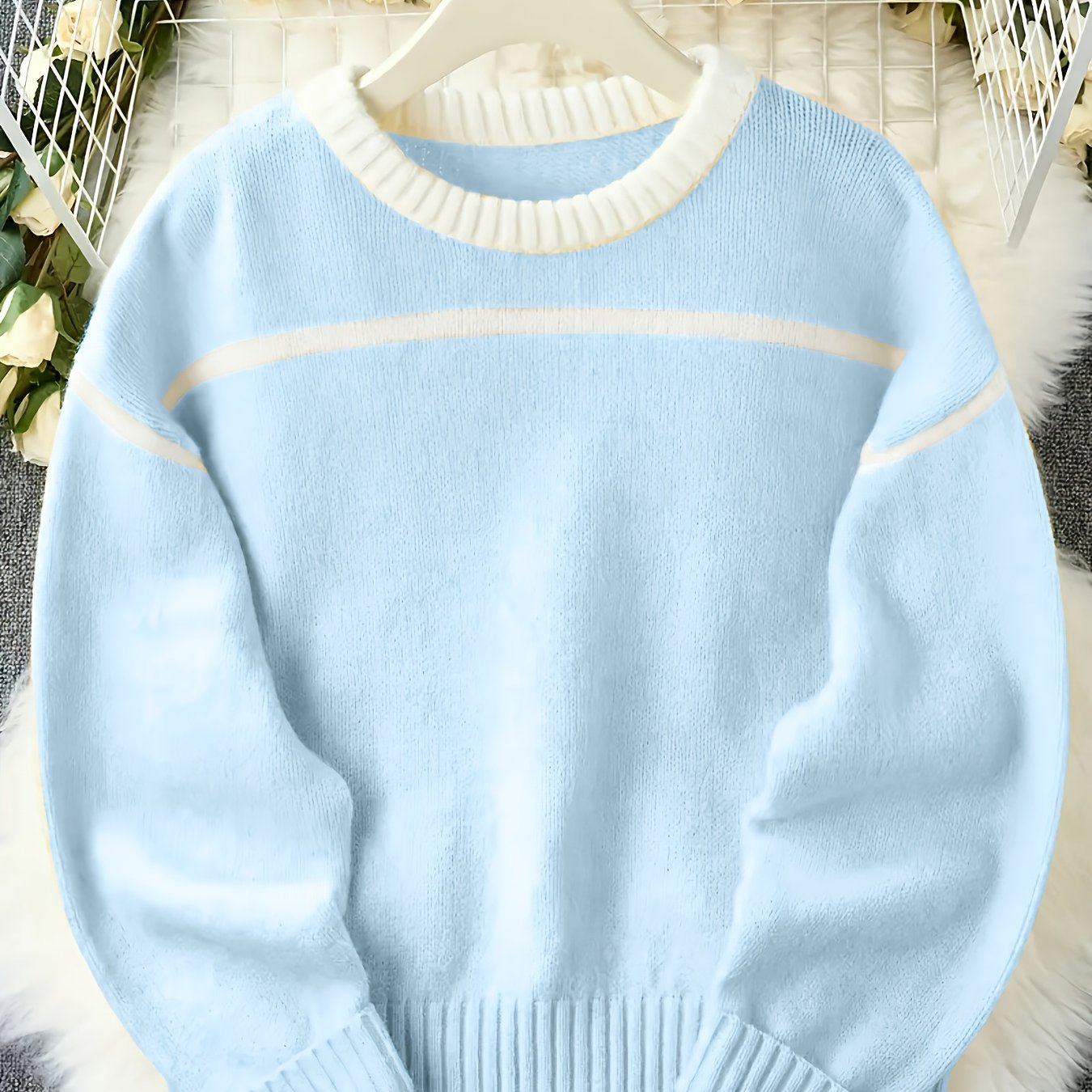 Elegant Plus Size Loose Fit Cozy Knit Sweater