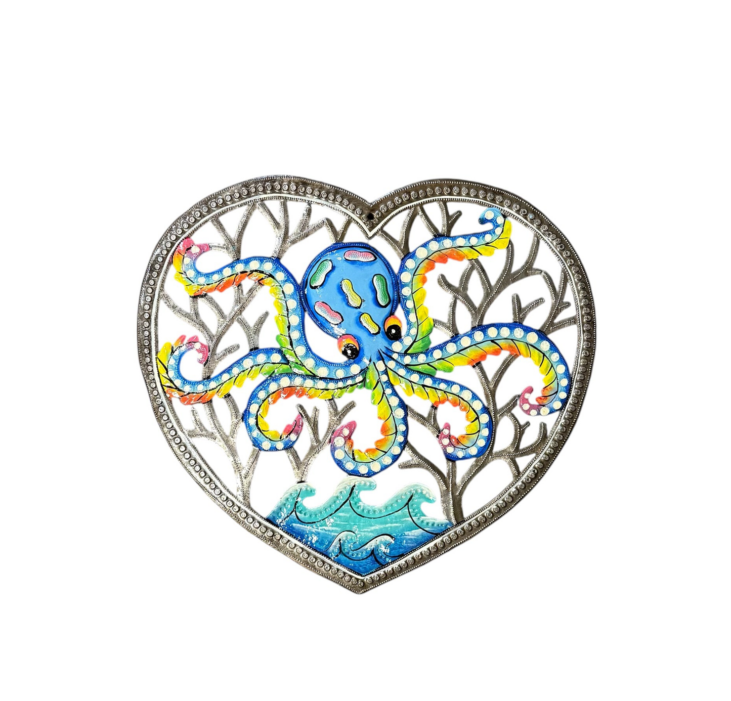 Medium Colorful Heart Octopus
