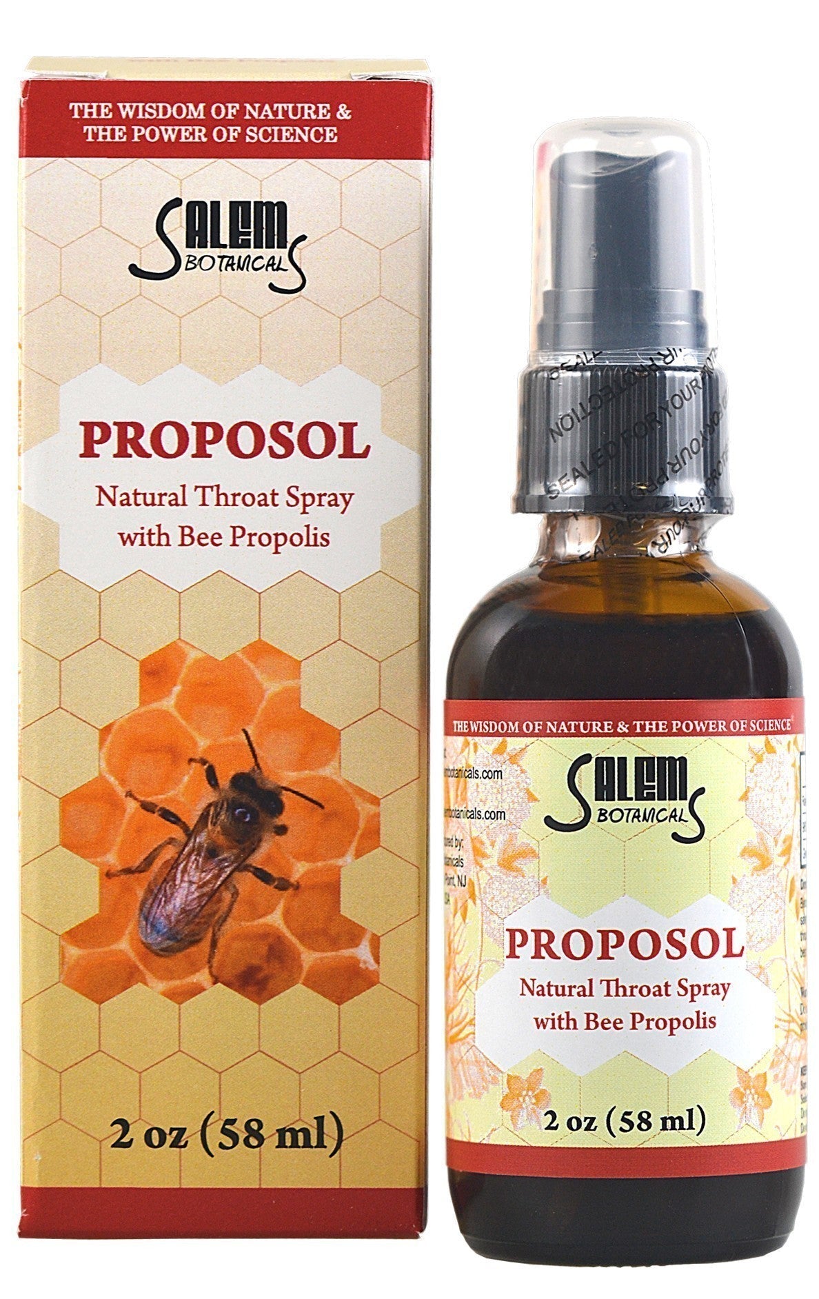 Salem Botanicals Proposol Natural Throat Spray with Bee Propolis 58ml