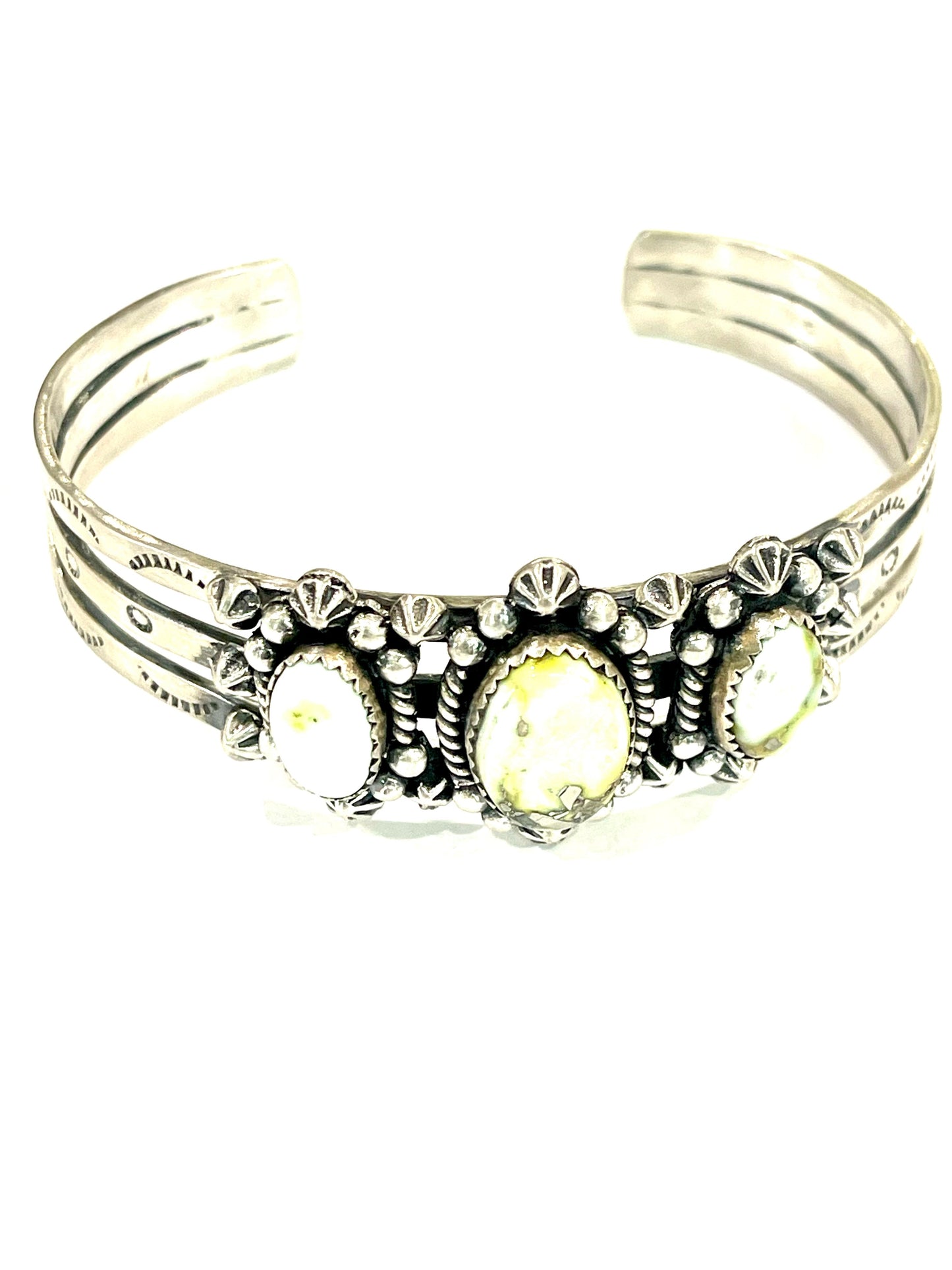 Handmade Sterling Silver & Palomino Cuff Bracelet