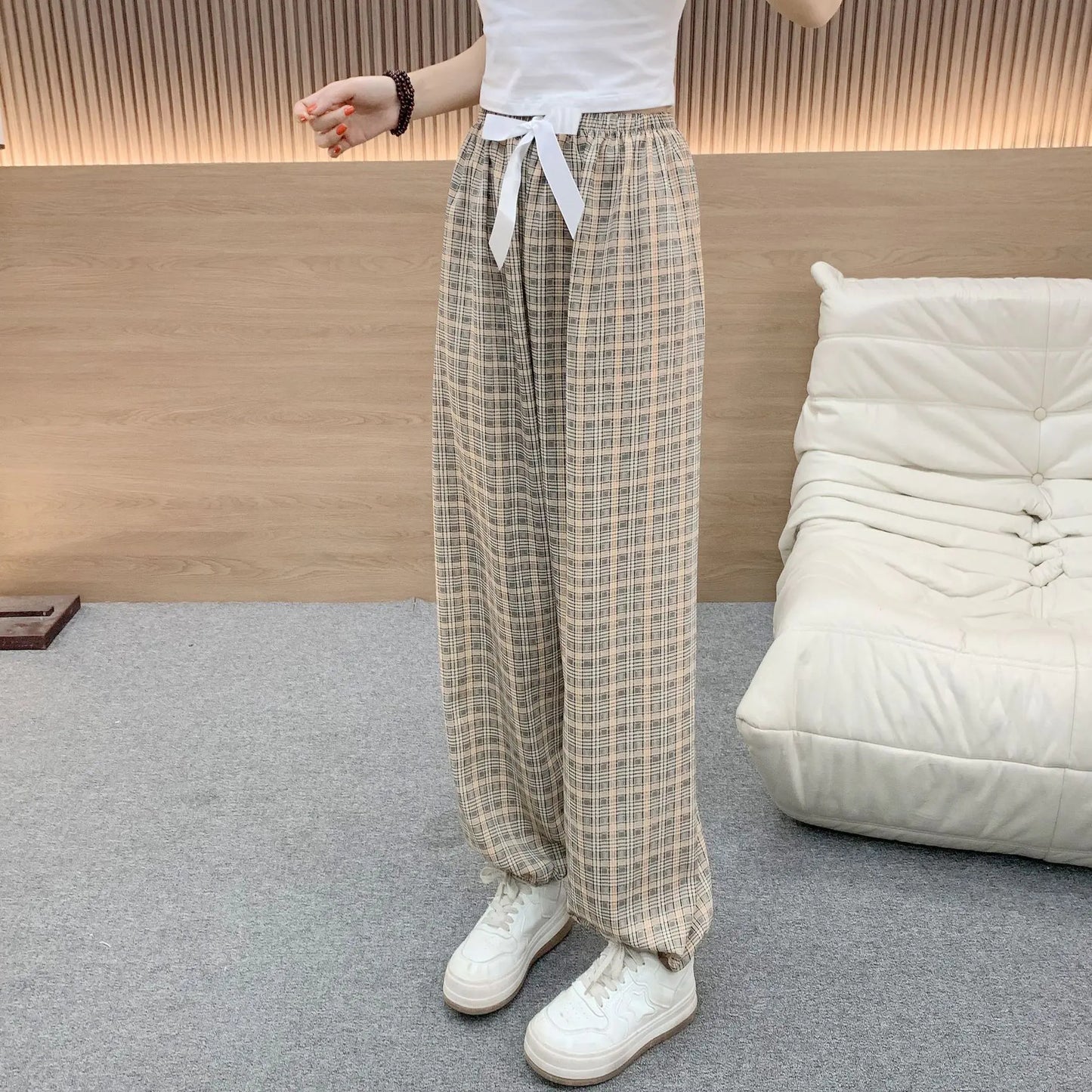 Summer Women's Ice Silk Loose Lantern Pants (Plus Size)