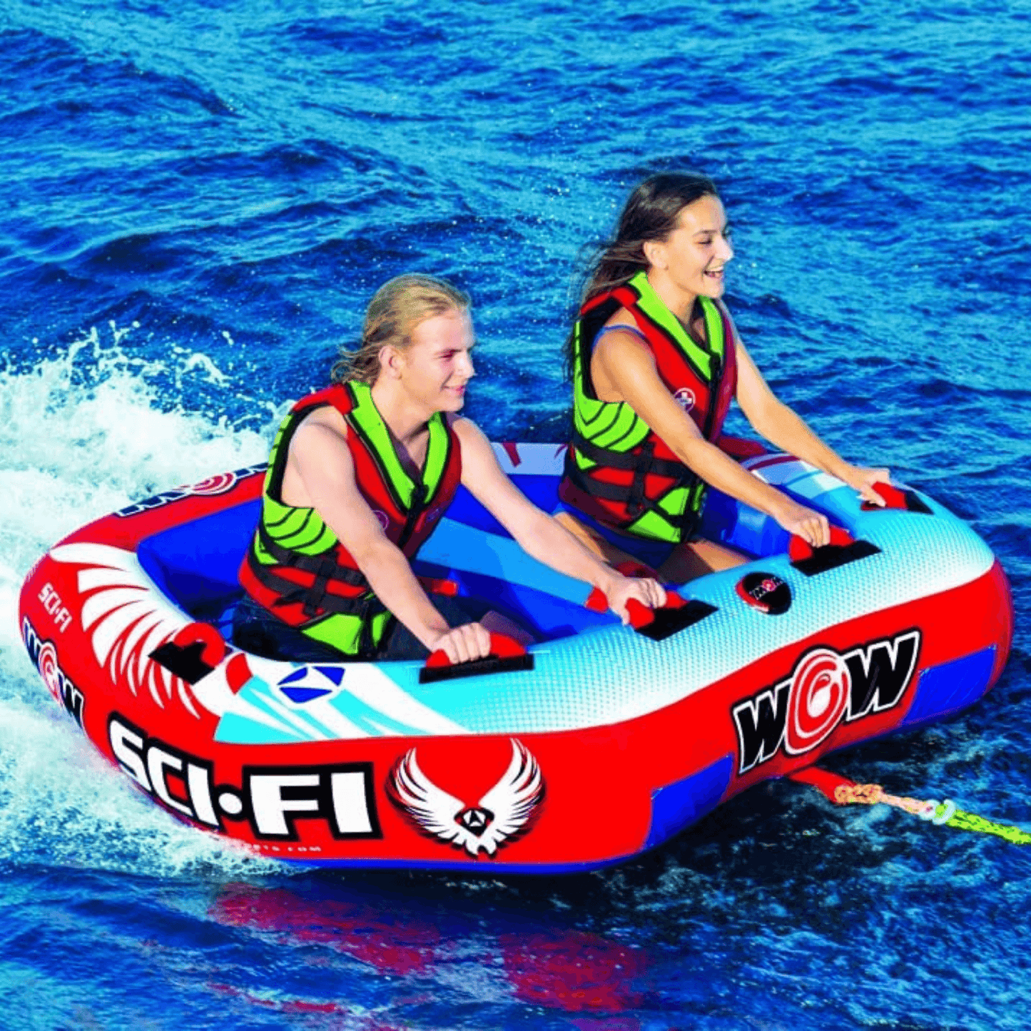WOW Watersports Sci-Fi 2 Person 2P Cockpit Towable with Inflated Median