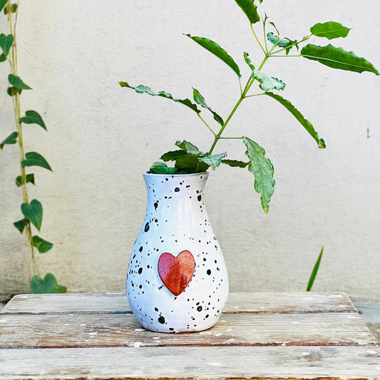 Calliope Heart Vase - Dalmation with Heart