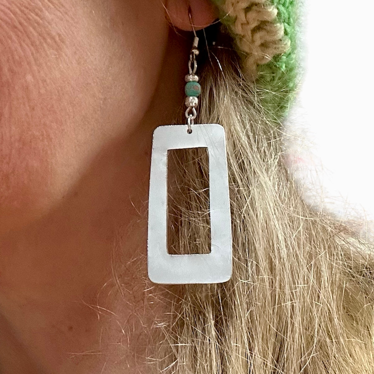 Dangle Rectangle Earring- Smooth