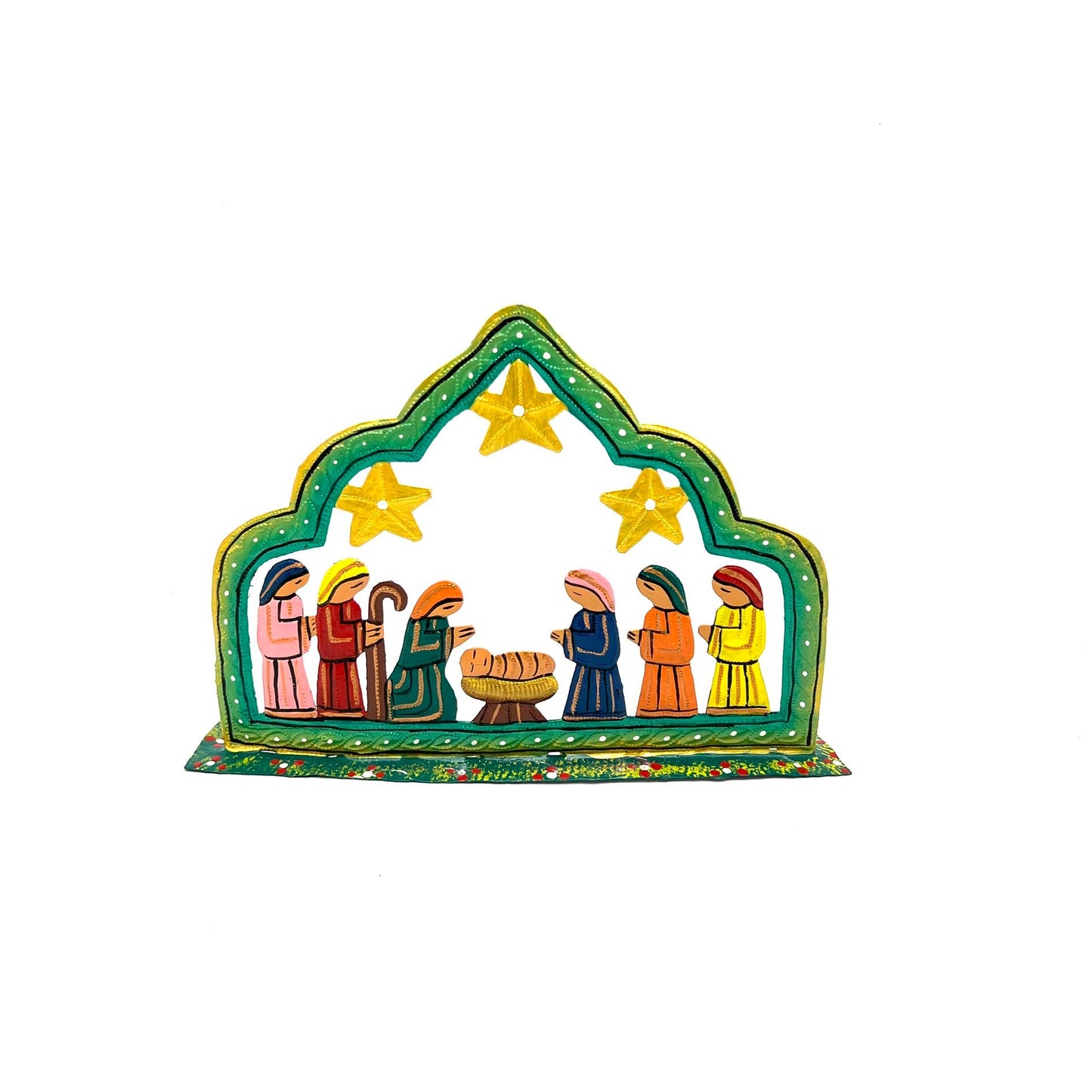 Small Green Standing Nativity