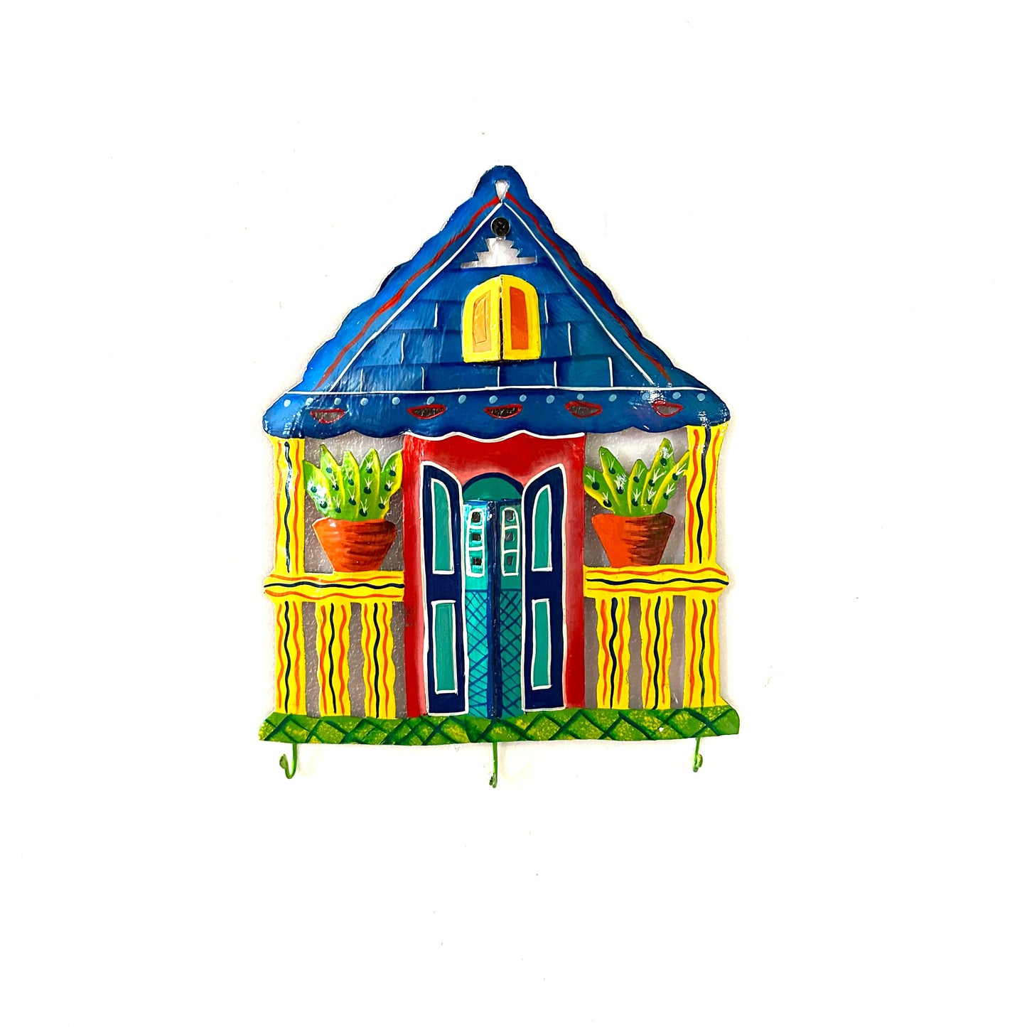 Yellow Gingerbread House Wall Hook