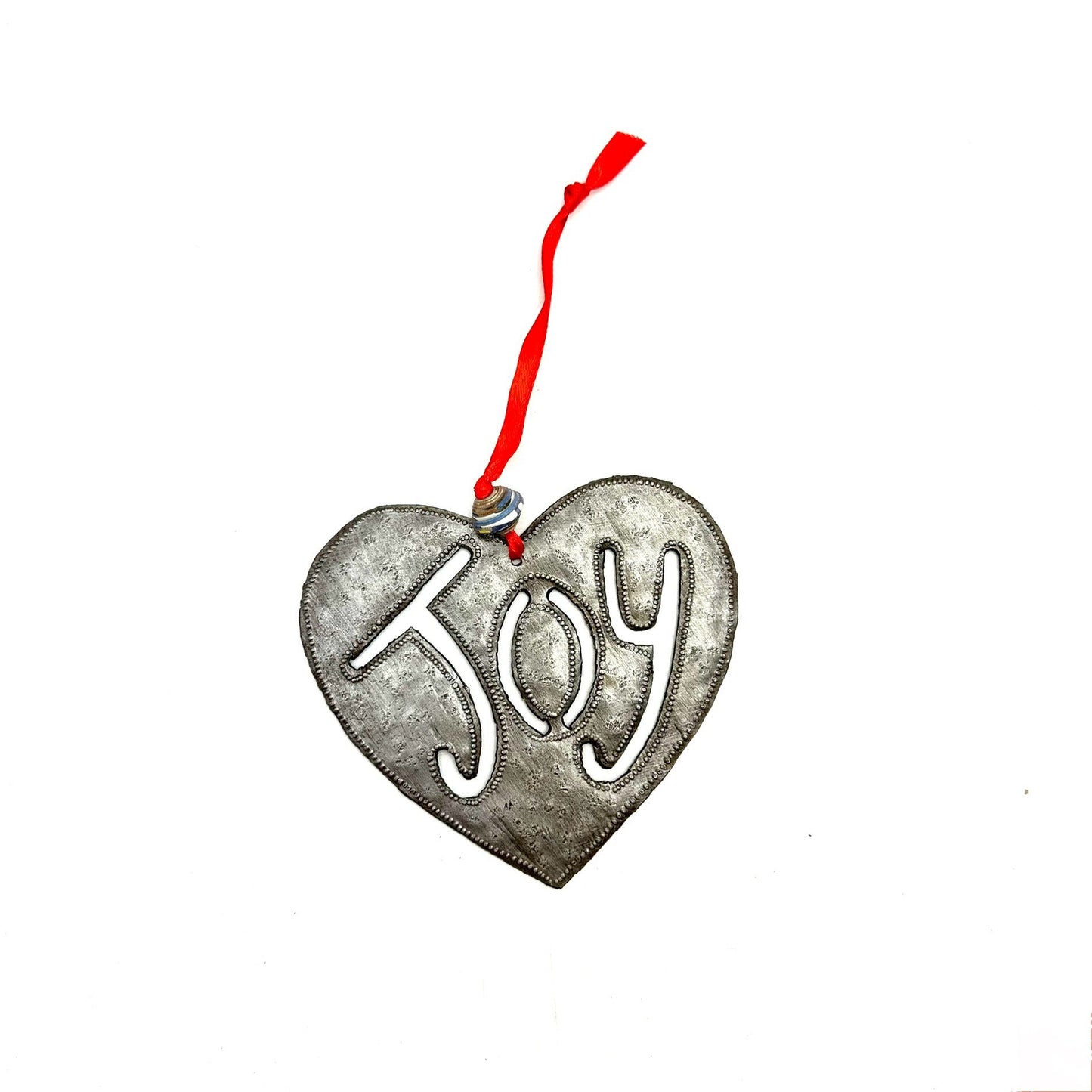 Rustic Natural Joy Heart Ornament