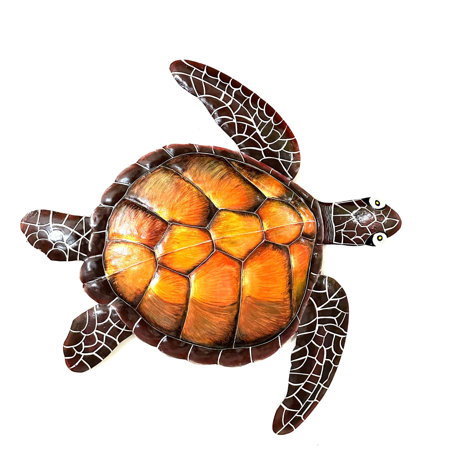 Brown and Orange Sea Turtle