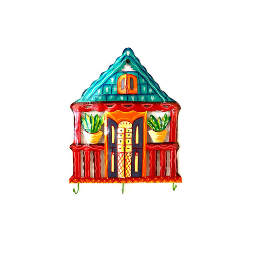 Red Gingerbread House Wall Hook