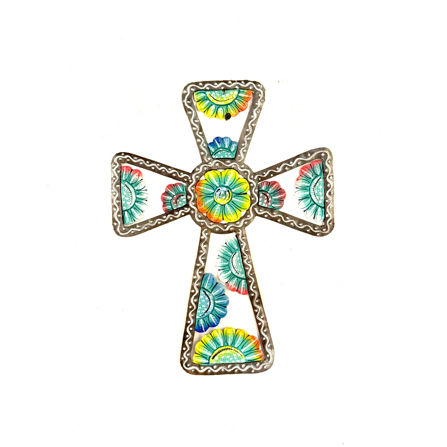 Painted Floral Cross
