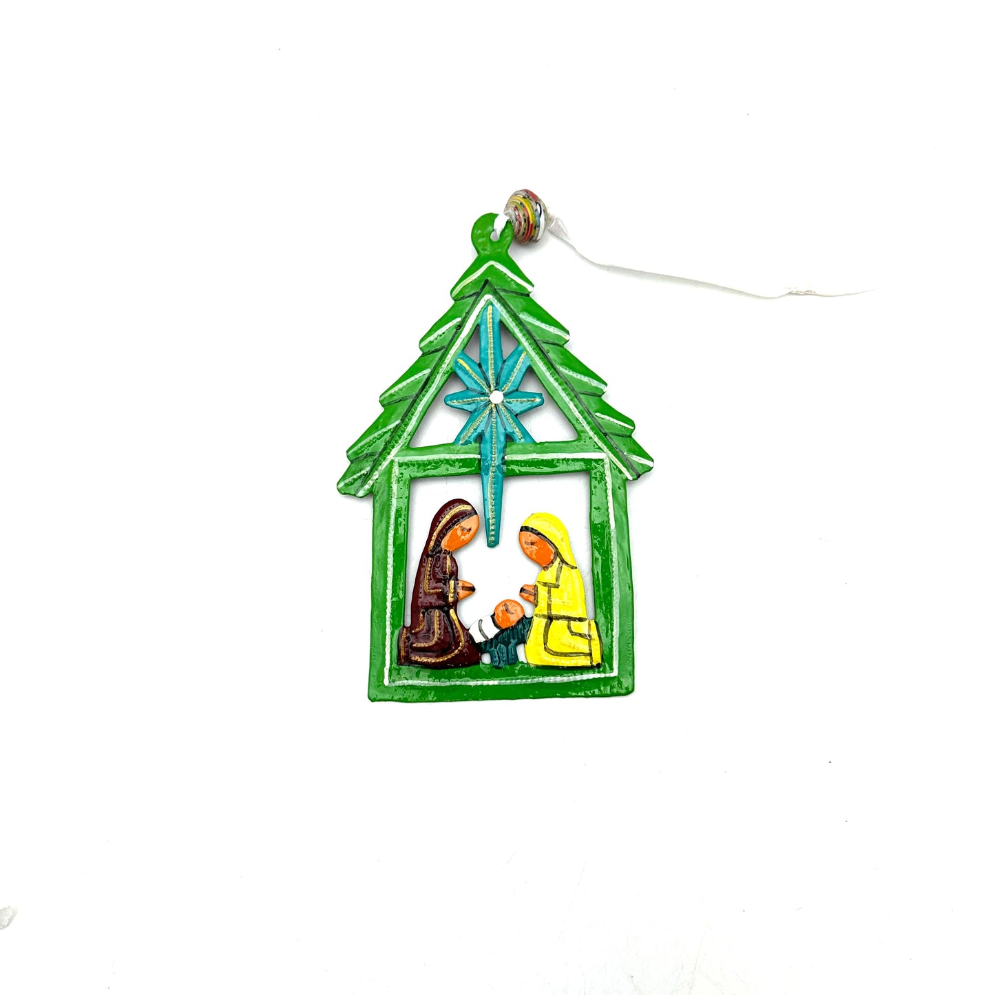 Green Nativity Ornament