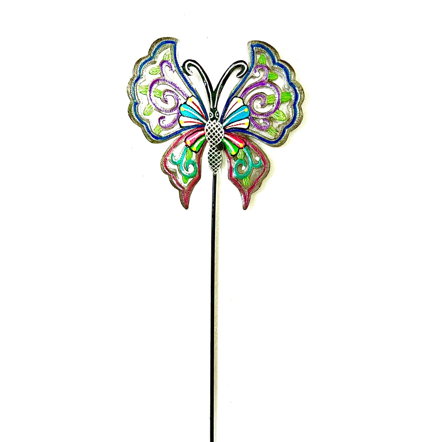 Butterfly Bouquet Garden Stake- Blue/ Pink