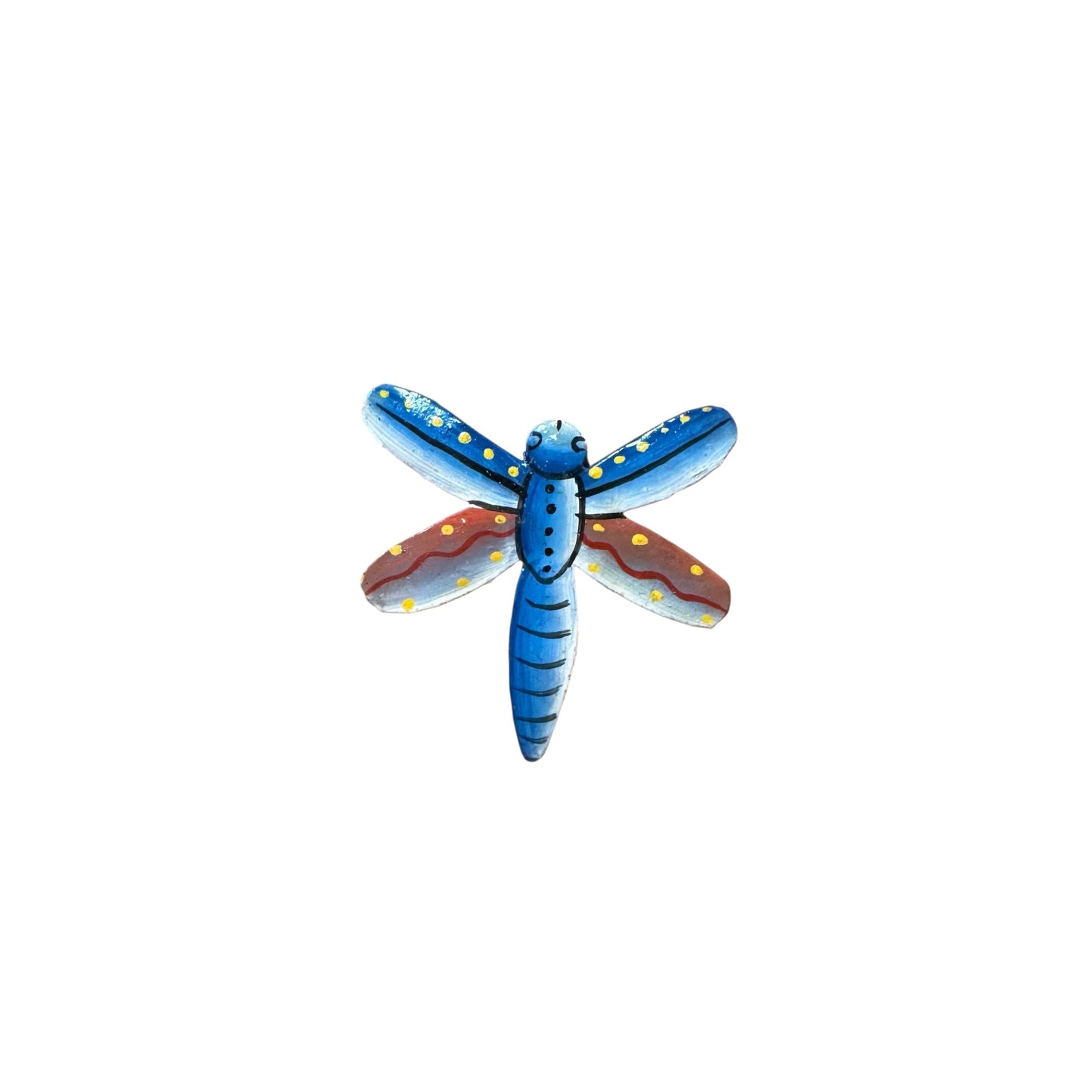 Painted Steel Drum Dragonfly Magnet