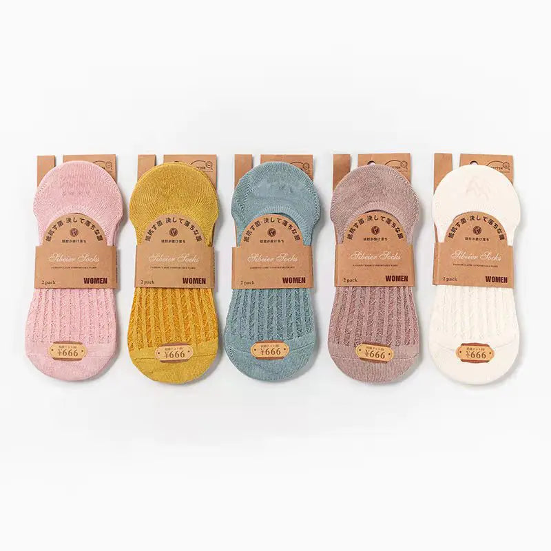 Women's Cotton Summer Thin Shallow Socks Bag