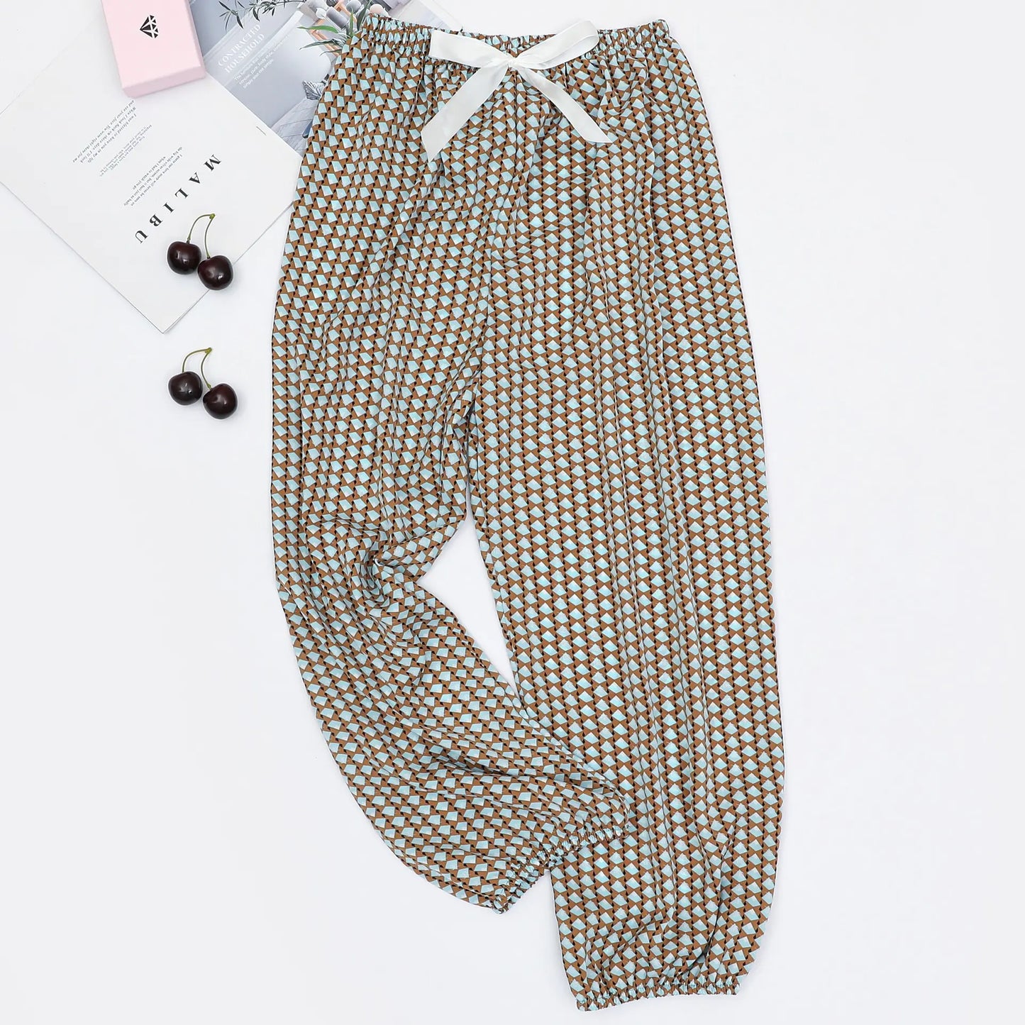 Summer Women's Ice Silk Loose Lantern Pants (Plus Size)