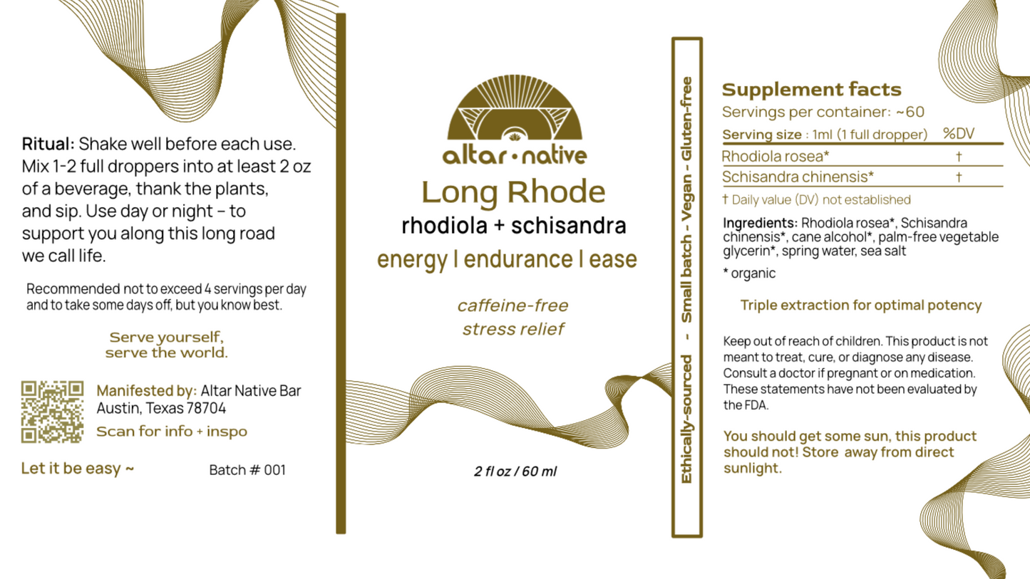Long Rhode ⟡ Rhodiola + Schisandra Tincture