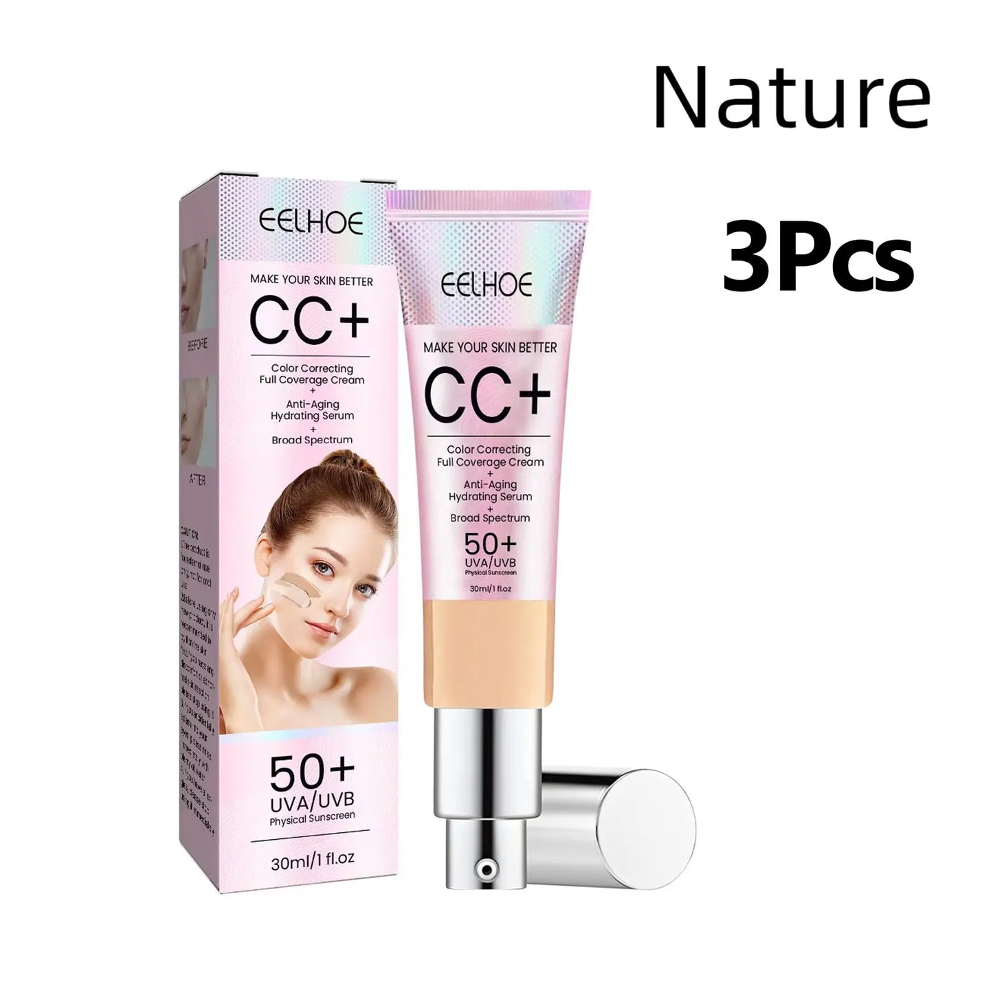 1/2/3pcs CC Cream Foundation Waterproof Brighten | Ships from US