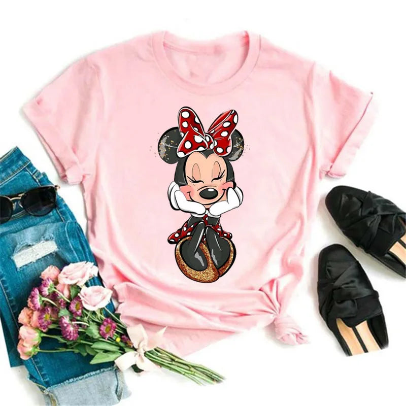 Fashion Mickey Minnie Mouse Disney T-shirt Women's
