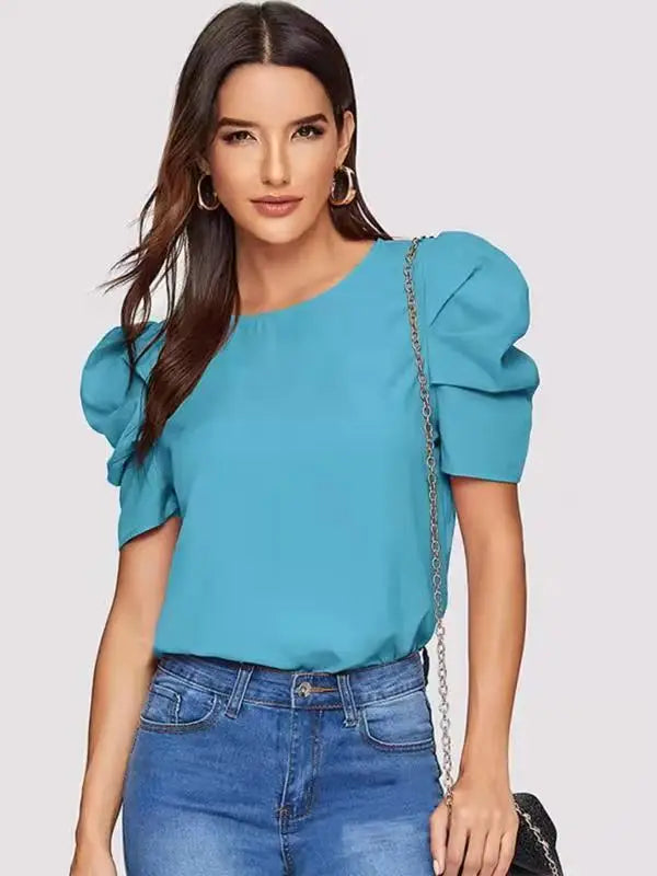Chic Bubble Sleeve Blouse Summer Style Urban Ease