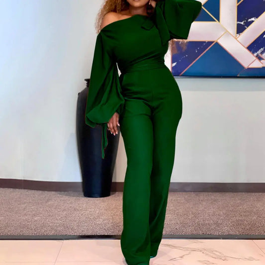 Plus Size High Waist Wide Leg African Jumpsuit