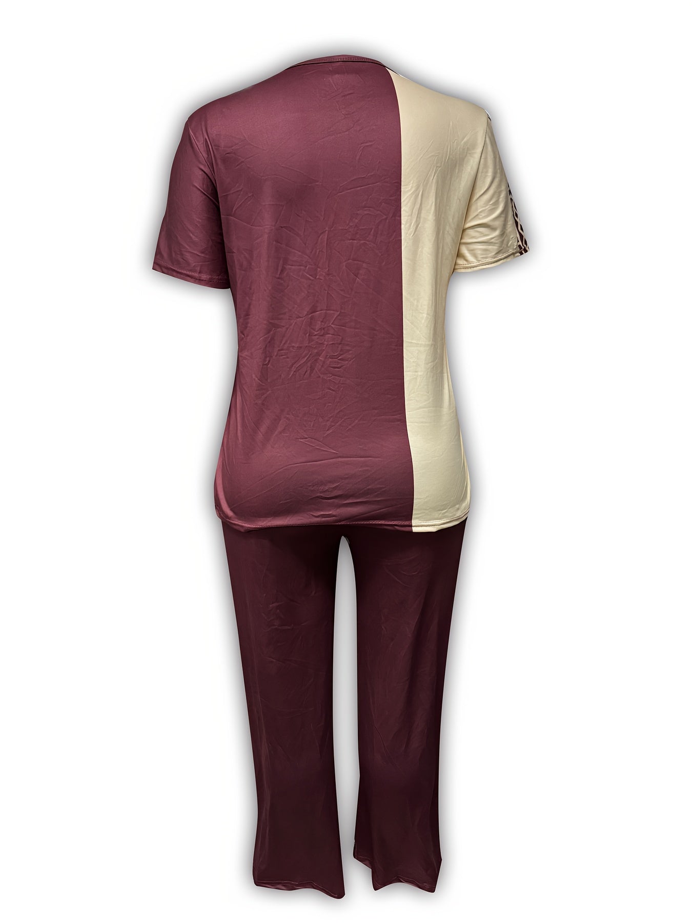 Plus Size Ethnic Print Casual TwoPiece Outfit