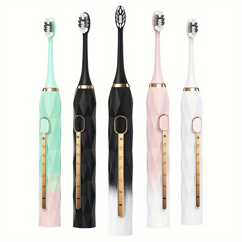 Rechargeable Electric Toothbrush Set for Couples USB Metal Shaft