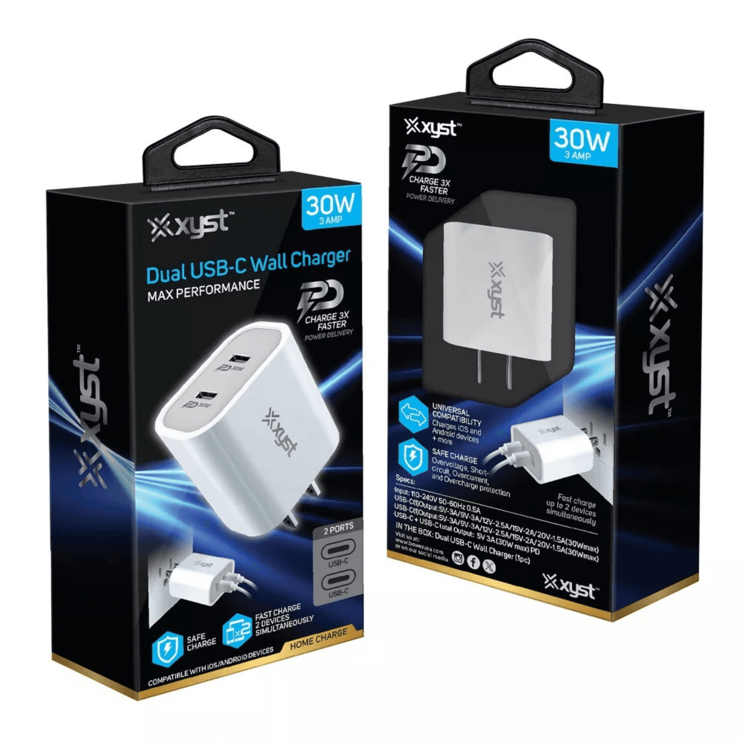 Xyst 30-Watt Dual USB-C Wall Charger