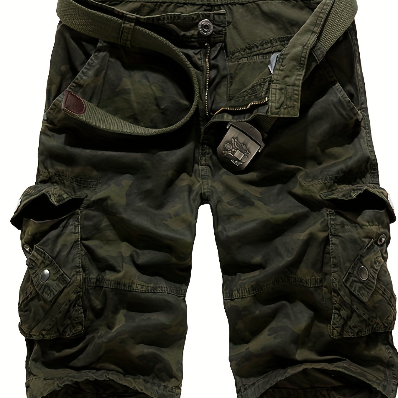 Mens Relaxed Fit Cotton Cargo Shorts  Summer Style