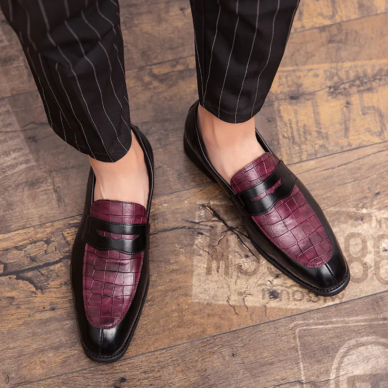 European Leather Pointed Business Dress Shoes