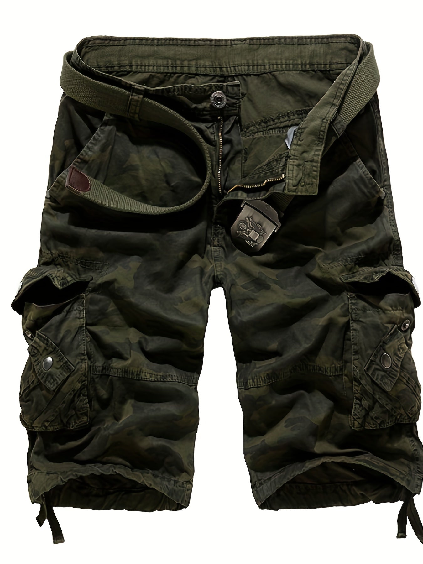 Mens Relaxed Fit Cotton Cargo Shorts  Summer Style