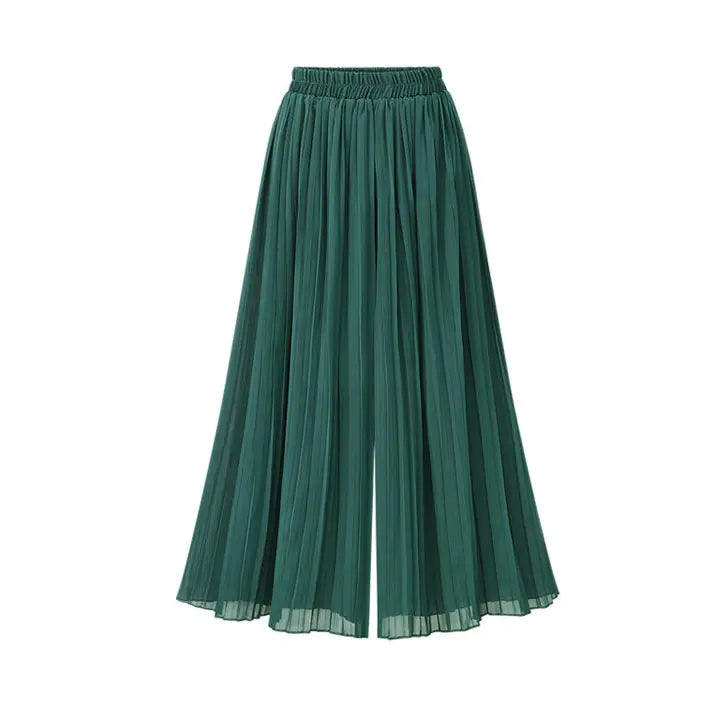 Plus Size Loose Chiffon Wide Leg Pants for Summer