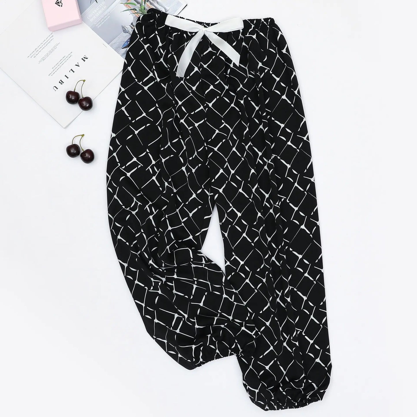 Summer Women's Ice Silk Loose Lantern Pants (Plus Size)