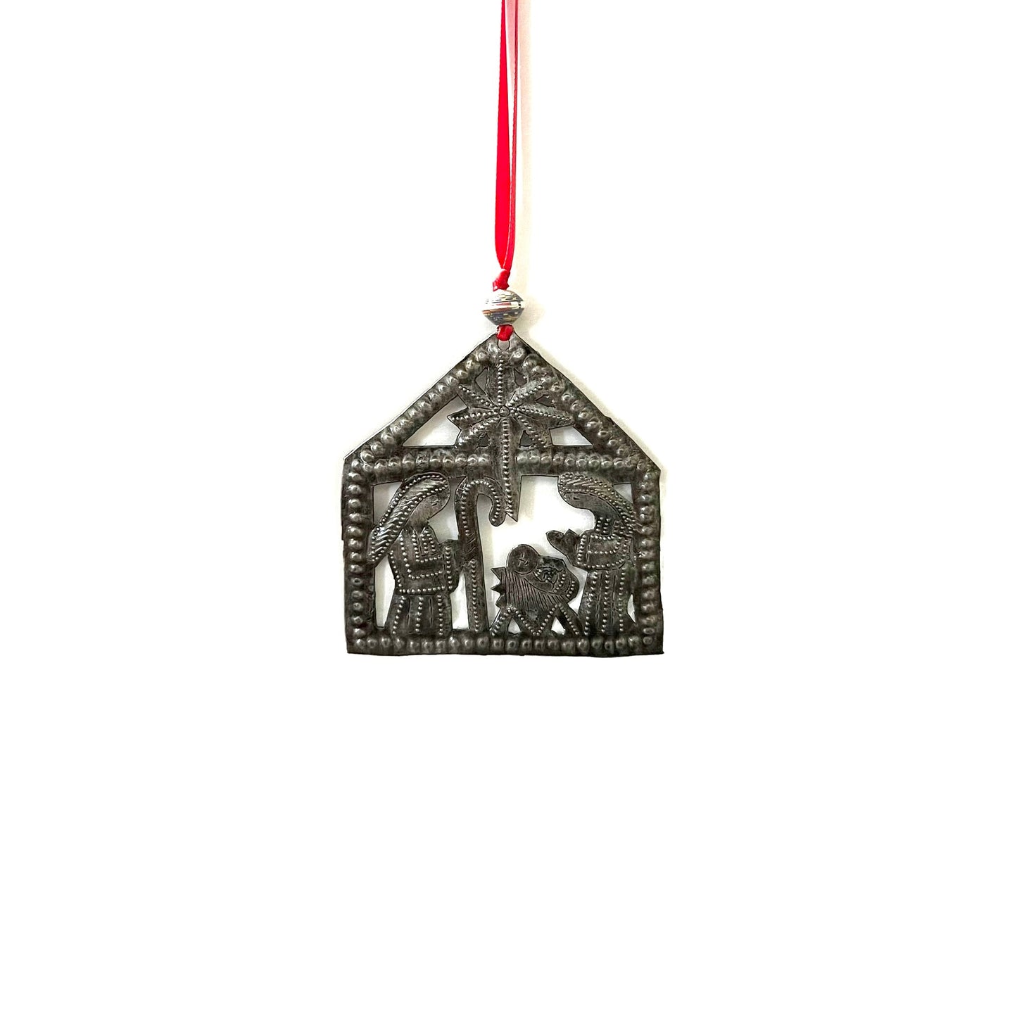 Large House Nativity Ornament