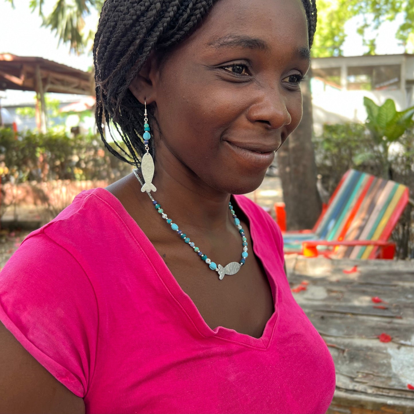 Aluminum Fish Earring