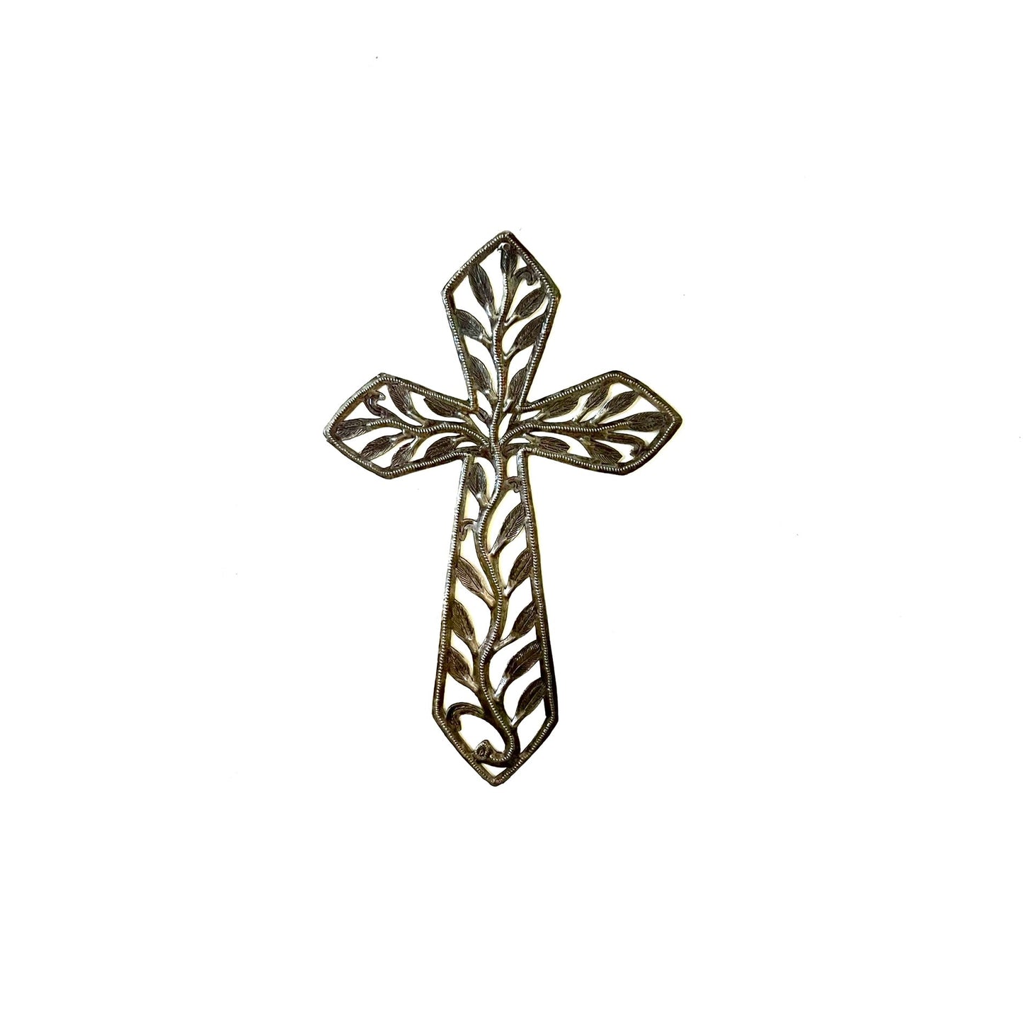 Life Cross- Brushed Metal