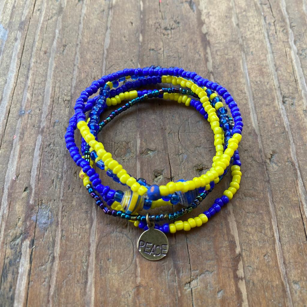 Peace Stacker Bracelet for Ukraine