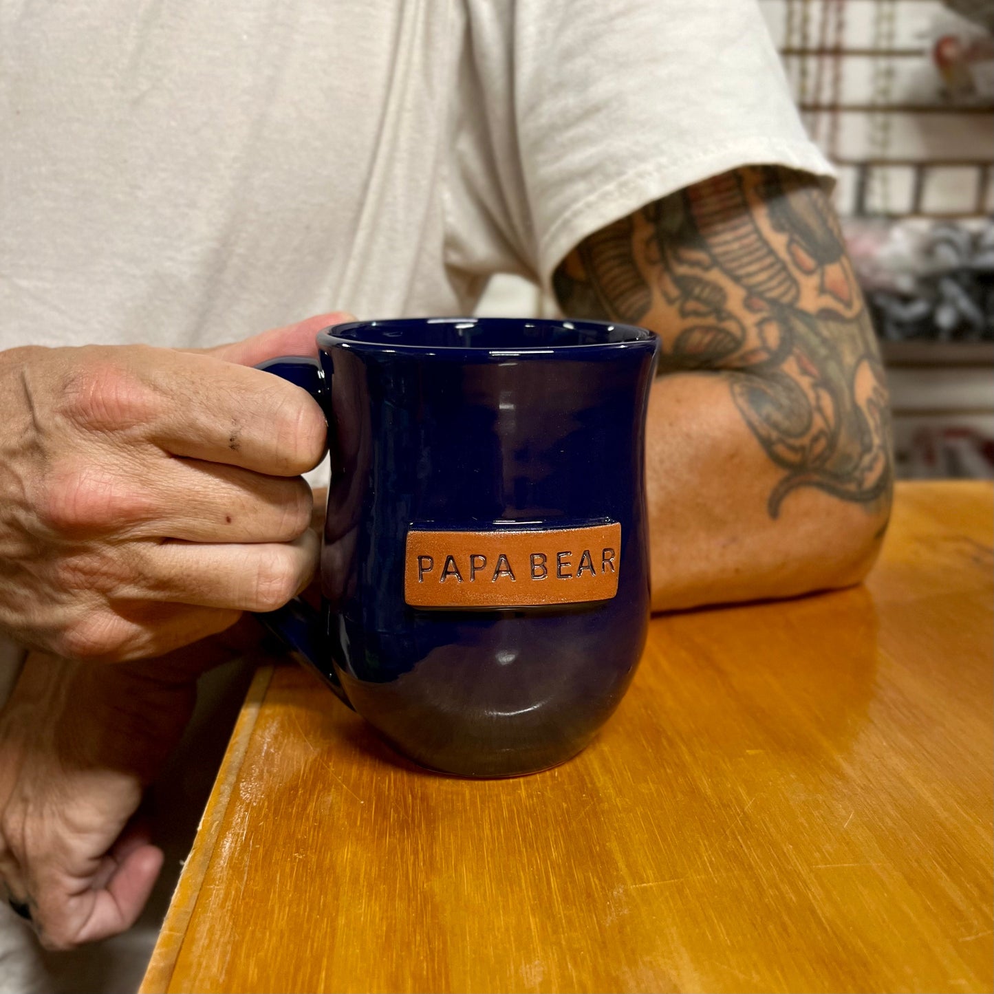 Papa Bear Mug- Deep Blue