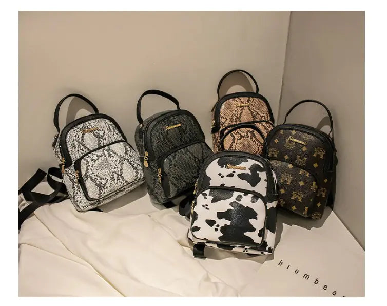 Snake Pattern Backpack - Versatile Design Backpack