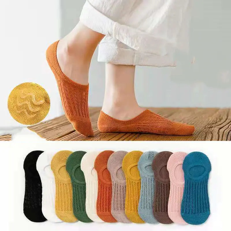 Women's Cotton Summer Thin Shallow Socks Bag