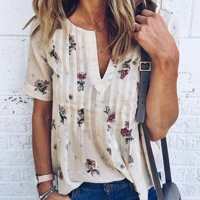 Women's V-Neck Casual Summer T-Shirt