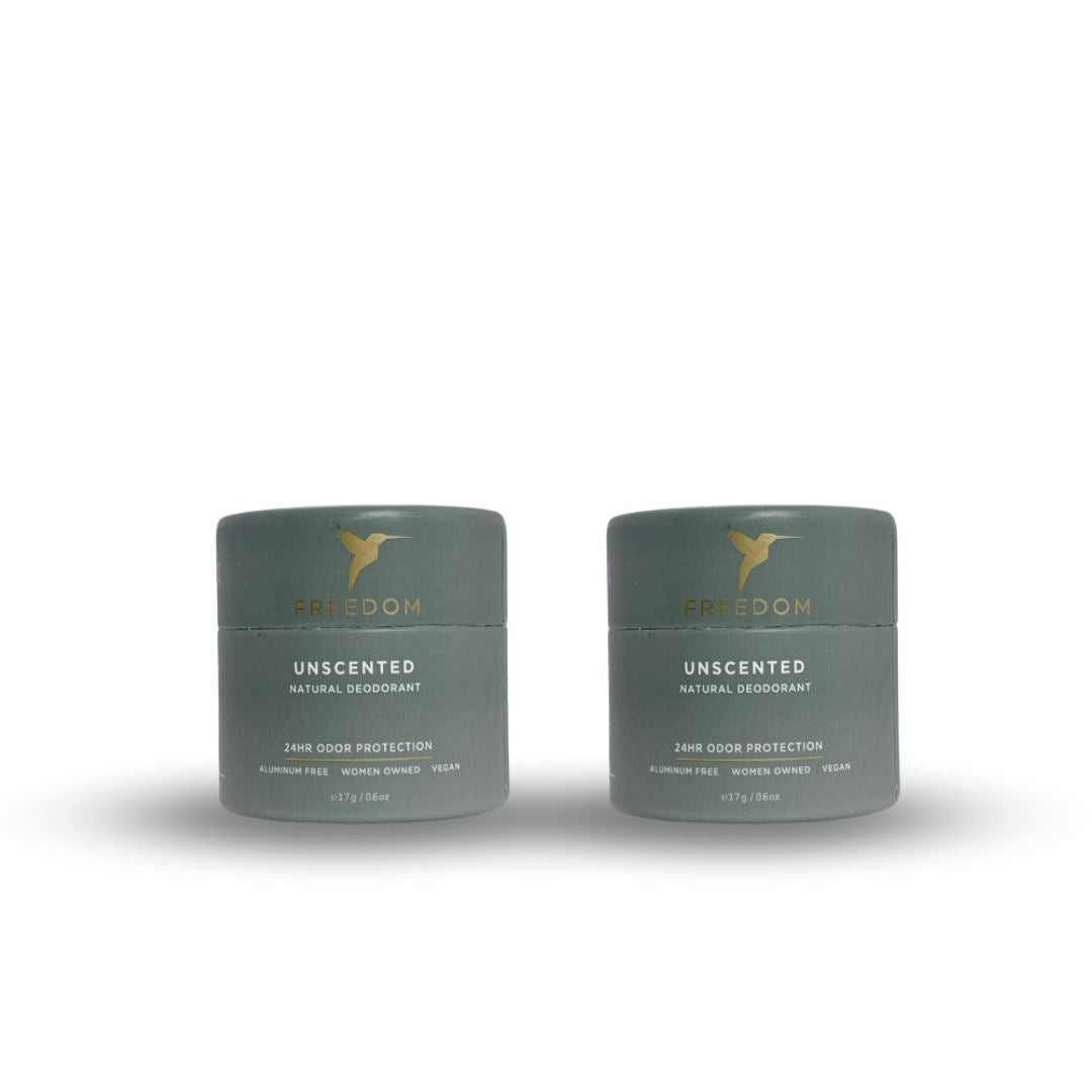 Travel Mini Deodorant - Eco-friendly Unscented - Pack 2