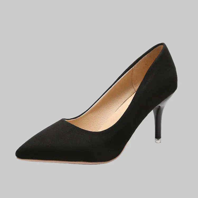 Women's Suede High Heel Pointed Shoes