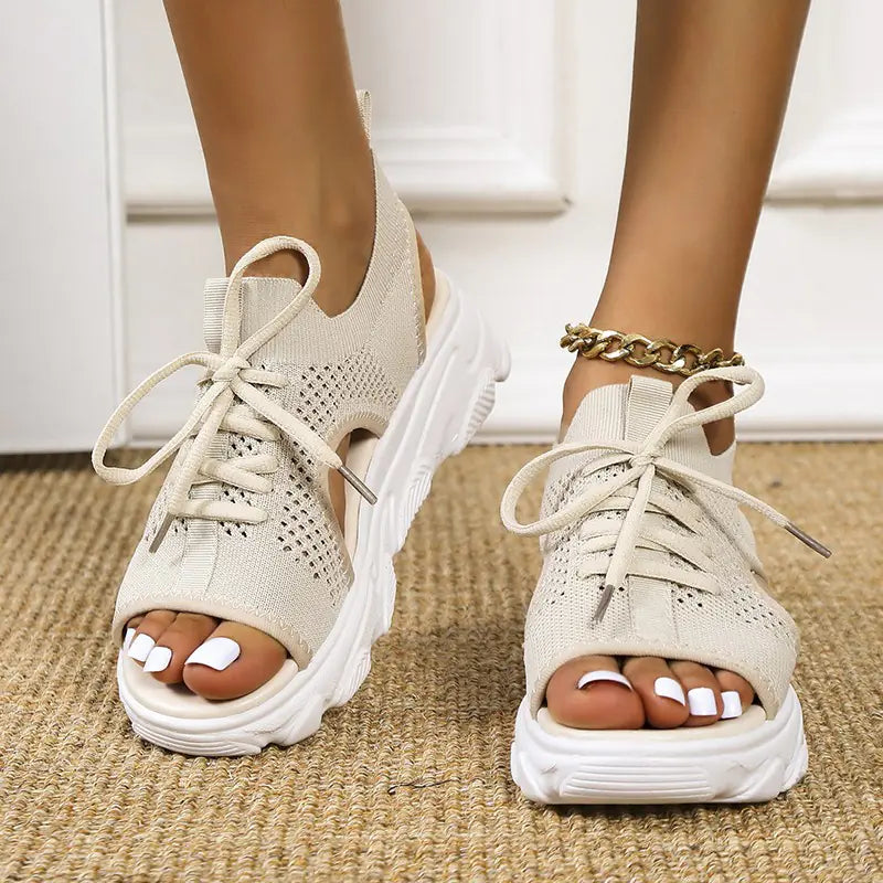 Women's Casual Flat Hollow Thick Bottom Beach Sandals