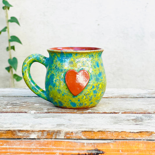 Calliope Heart Mug - Meadow Green