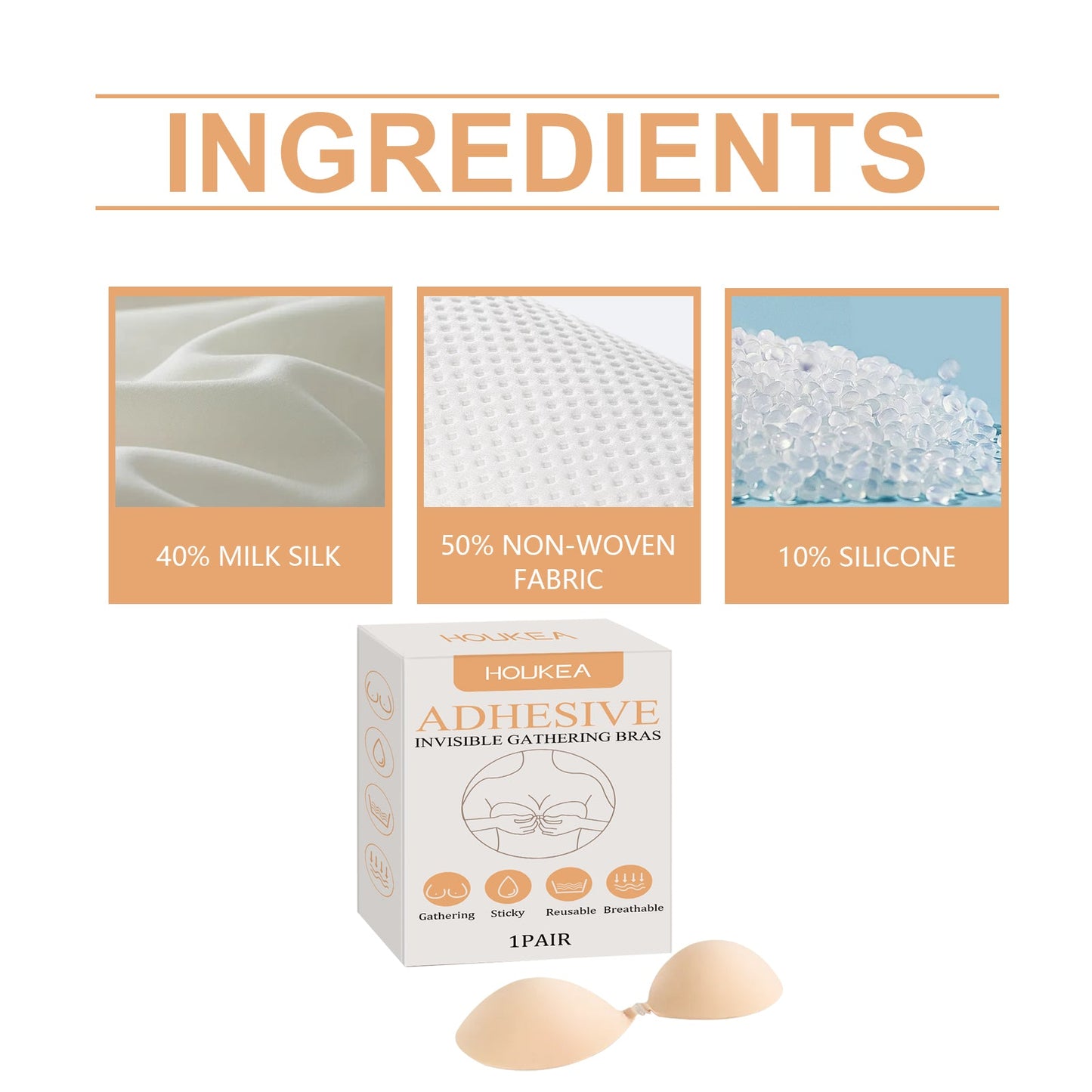 Invisible Bra Is Invisible And Comfortable. It Firmly Fits And Lifts The Breasts To Create Curves